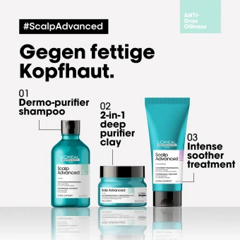 L'Oréal Professionnel Paris Serie Expert Scalp Advanced Anti-Oiliness 2in1 Deep Purifier Clay 250 Ml 4 L'Oréal Professionnel Paris Serie Expert Scalp Advanced Anti-Oiliness 2in1 Deep Purifier Clay 250 Ml - Image 2